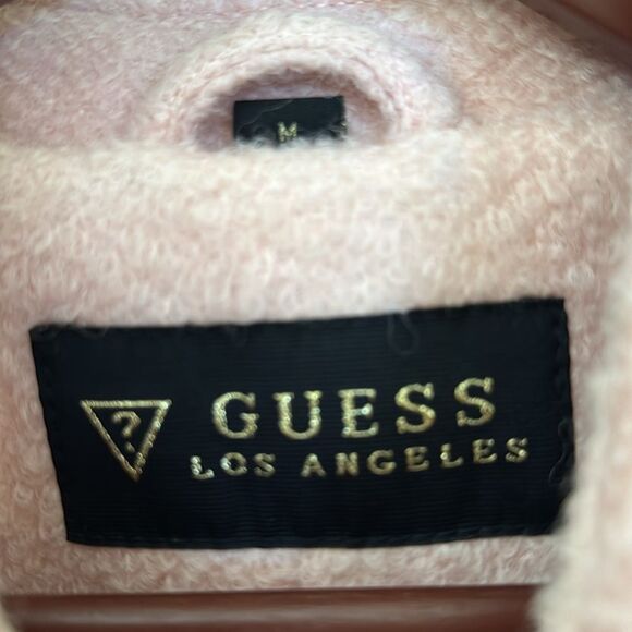 Guess Pink Double Breasted Bouclé Cutaway Coat - Picture 10 of 16